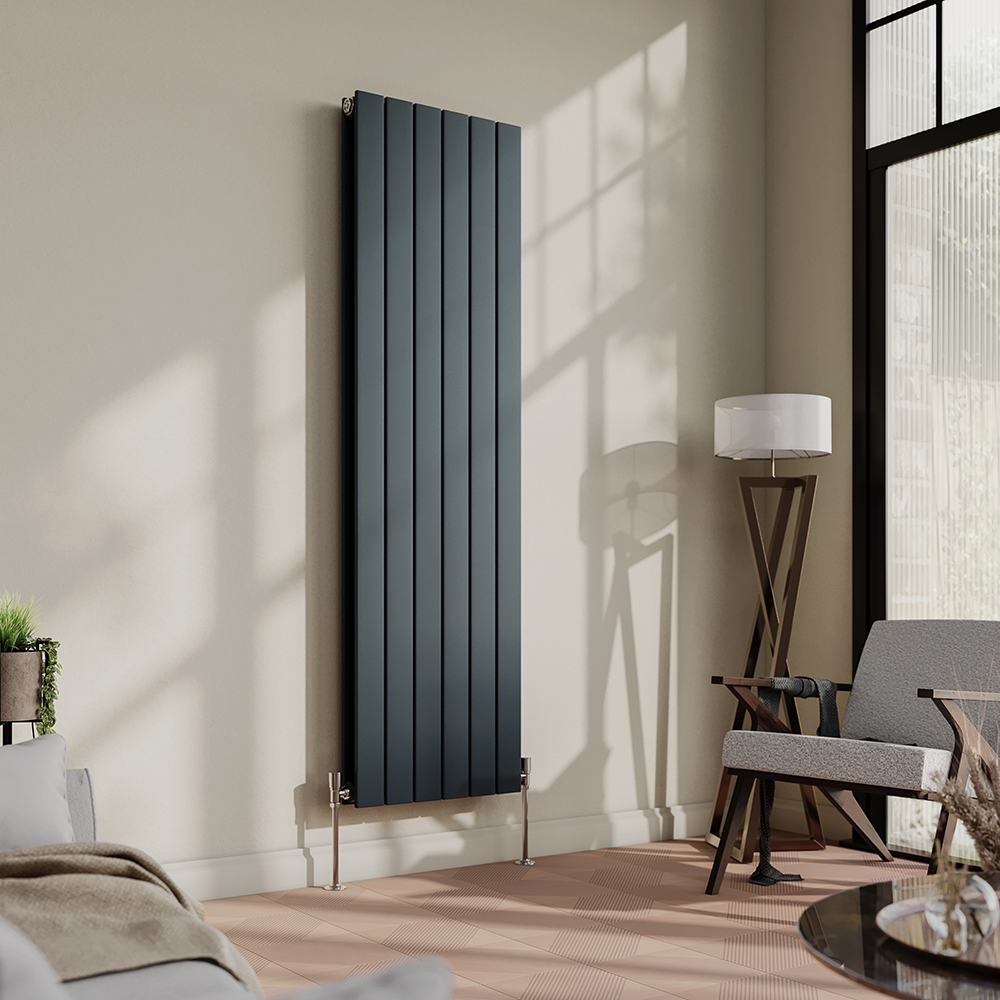 Urban Vertical Radiator - Anthracite - Double Panel (1600mm High)