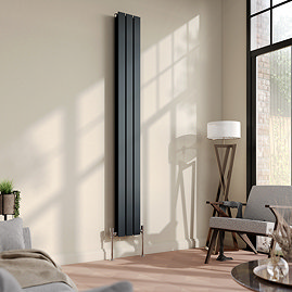 Urban Vertical Radiator - Anthracite - Double Panel (1800mm High) 228mm Wide