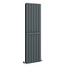 Urban Vertical Radiator - Anthracite Grey - Double Panel (1600mm High) 456mm Wide with Rail