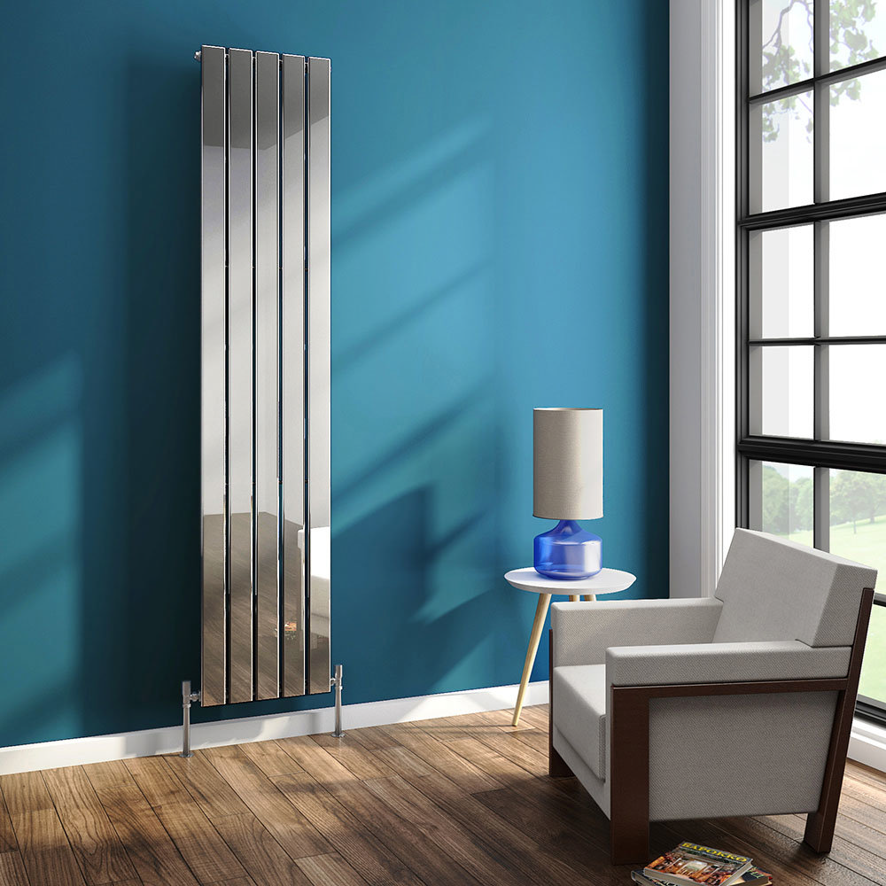 Chrome Panel Radiator - 1800 x 375mm | Victorian Plumbing