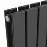 Urban Vertical Radiator - Matt Black - Double Panel (1600mm High) 608mm Wide