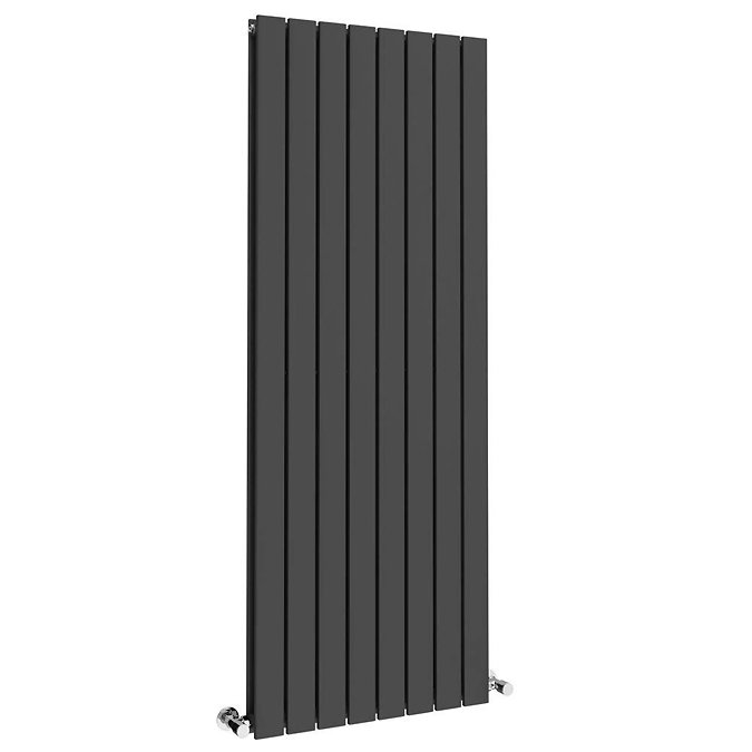 Urban Vertical Radiator - Matt Black - Double Panel (1600mm High) 608mm Wide