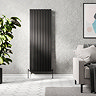 Urban Vertical Radiator - Matt Black - Double Panel (1600mm High) 608mm Wide
