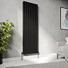 Urban Vertical Radiator - Matt Black - Double Panel (1600mm High) 608mm Wide
