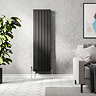 Urban Vertical Radiator - Matt Black - Double Panel (1600mm High) 456mm Wide