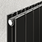 Urban Vertical Radiator - Matt Black - Double Panel (1600mm High) 456mm Wide with Rail