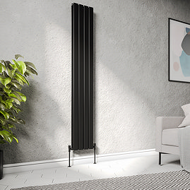 Urban Vertical Radiator - Matt Black - Double Panel (1800mm High) 304mm Wide