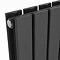  Urban Vertical Radiator - Matt Black - Double Panel (1800mm High) 354mm Wide