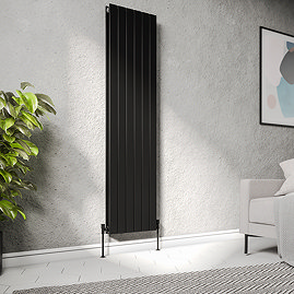 Urban Vertical Radiator - Matt Black - Double Panel (1800mm High) 456mm Wide