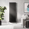 Urban Vertical Radiator - Matt Black - Double Panel (1800mm High) 608mm Wide