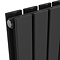 Urban Vertical Radiator - Matt Black - Double Panel (1800x684mm)