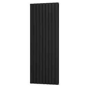 Urban Vertical Radiator - Matt Black - Double Panel (1800x684mm)