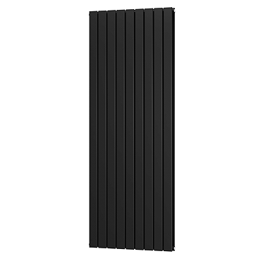 Urban Vertical Radiator - Matt Black - Double Panel (1800x684mm)