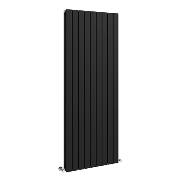 Urban Vertical Radiator - Matt Black - Double Panel (1800x684mm)