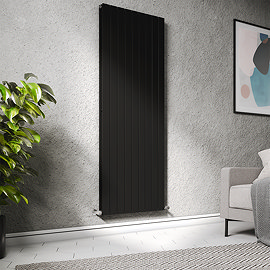 Urban Vertical Radiator - Matt Black - Double Panel (1800x684mm)