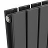 Urban Vertical Radiator - Matt Black - Double Panel (1800mm High) 228mm Wide