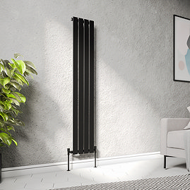 Urban Vertical Radiator - Matt Black - Single Panel (1600mm High) 304mm Wide
