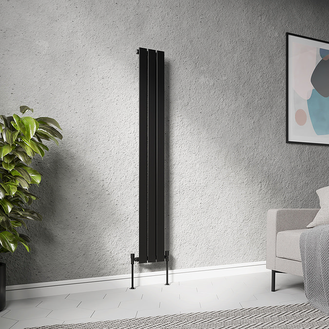 Urban Vertical Radiator - Matt Black - Single Panel (1600mm High) 228mm Wide
