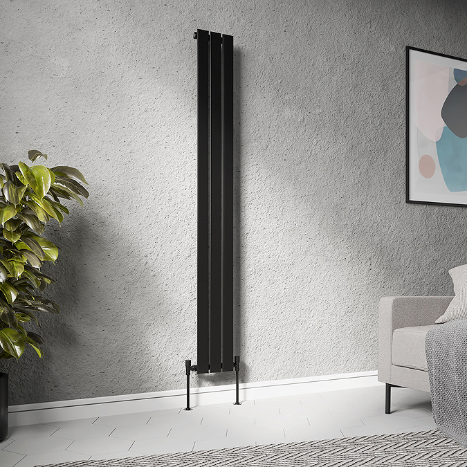 Urban Vertical Radiator - Matt Black - Single Panel (1800mm High) 228mm Wide