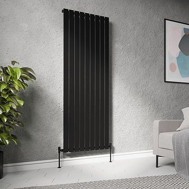 Urban Vertical Radiator - Matt Black - Single Panel (1800mm High) 684mm Wide