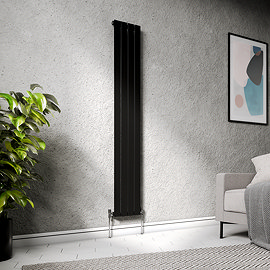 Urban Vertical Radiator - Matt Black - Single Panel (1800x304mm)
