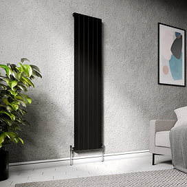 Urban Vertical Radiator - Matt Black - Single Panel (1800x456mm)