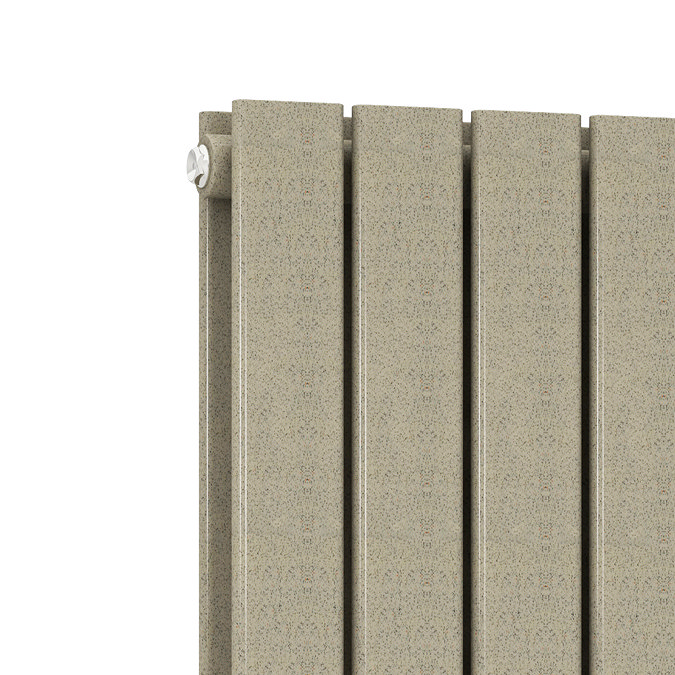 Double Vertical Radiator - Taupe Speckled Stone Effect | Victorian Plumbing