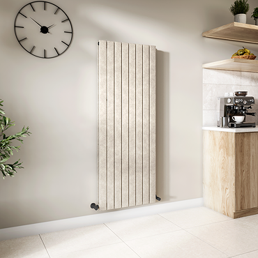 Urban Vertical Radiator - Taupe Speckled Stone Effect - Double Panel (1600x608mm)