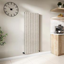 Urban Vertical Radiator - Taupe Speckled Stone Effect - Double Panel (1600x608mm)