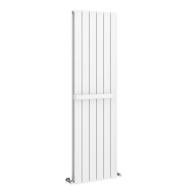 Urban Vertical Radiator - White - Double Panel (1600mm High) 456mm Wide with Rail