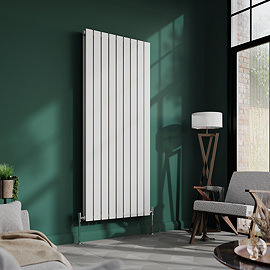 Urban Vertical Radiator - White - Double Panel (1600mm High) 684mm Wide