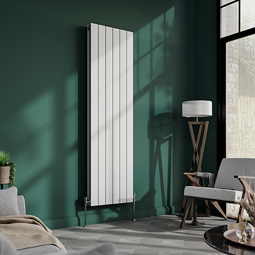 Urban Vertical Radiator - White - Double Panel (1600mm High) 