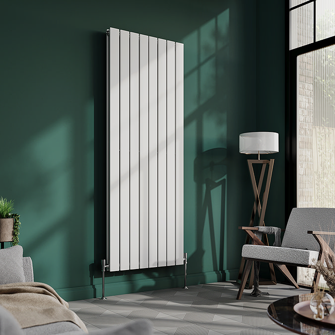 Urban Vertical Radiator - White - Double Panel (1600mm High) 608mm Wide