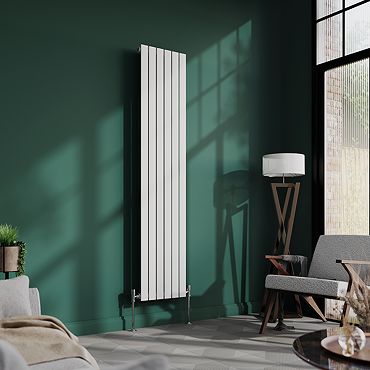 Urban Vertical Radiator - White - Single Panel (1600mm High) 354mm Wide