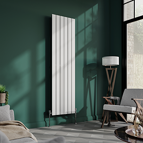 Urban Vertical Radiator - White - Single Panel (1600mm High) 456mm Wide