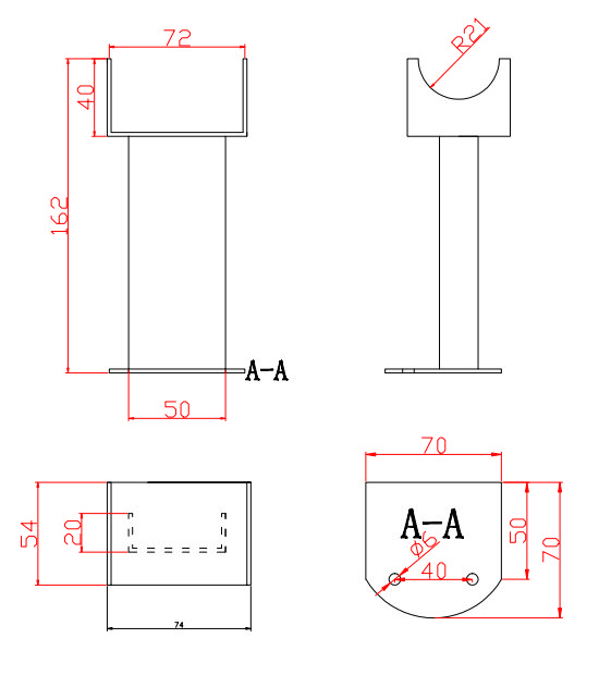 Urban White Floor Mounted Radiator Feet