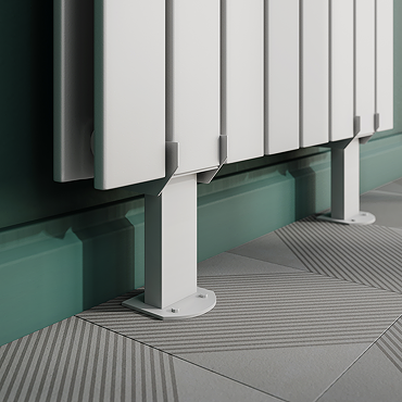 Urban White Floor Mounted Radiator Feet