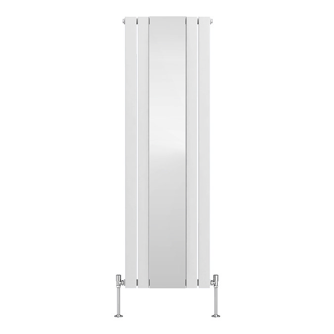 Urban White Vertical Radiator with Mirror – Double Panel, 1600 x 504mm