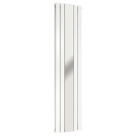 Urban White Vertical Radiator with Mirror – Double Panel, 1600 x 504mm
