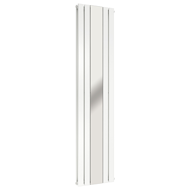 Urban White Vertical Radiator with Mirror – Double Panel, 1600 x 504mm