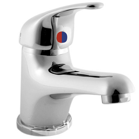 Ultra Solo Single Lever Mono Basin Mixer w/ Push Button Waste - Chrome - CD315 Large Image