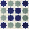 V&A - 6 Mina Blue/Green Decor Wall Tiles - 152x152mm - VA03865 Large Image