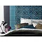 V&A - 6 Santiago Turquoise Decor Wall Tiles - 198x198mm - VA03209 Profile Large Image