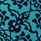 V&A - 6 Santiago Turquoise Decor Wall Tiles - 198x198mm - VA03209 Large Image