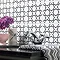 V&A - 6 Souk Black & White Decor Wall Tiles - 152x152mm - VA03858 Profile Large Image
