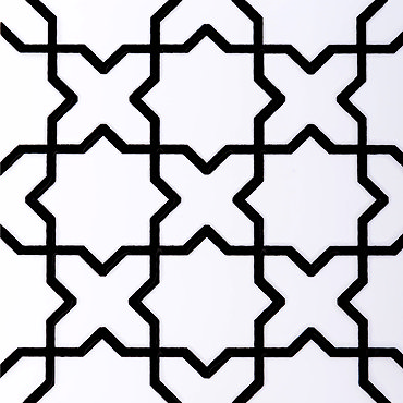 V&A - 6 Souk Black & White Decor Wall Tiles - 152x152mm - VA03858 Profile Large Image
