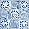 V&A - Cobalt 9 Square Border Wall Tile - 152x152mm - VA90101P Large Image