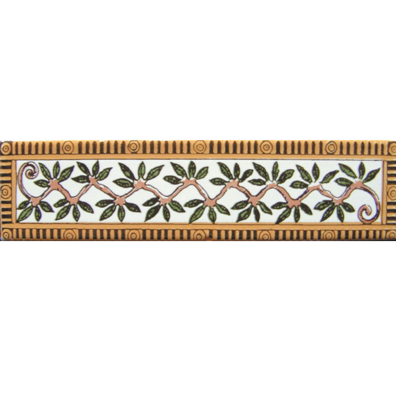 V&A - Fig Decor Wall Tile - 152x36mm - VA90107 at Victorian Plumbing UK