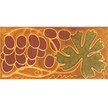 V&A - Grapes Decor Wall Tile - 152x76mm - VA90105 Profile Large Image