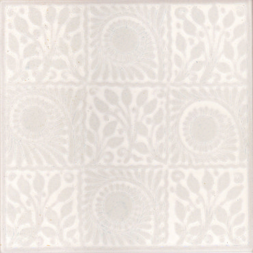 White 9 Square Decor Wall Tile - 152x152mm Profile Large Image